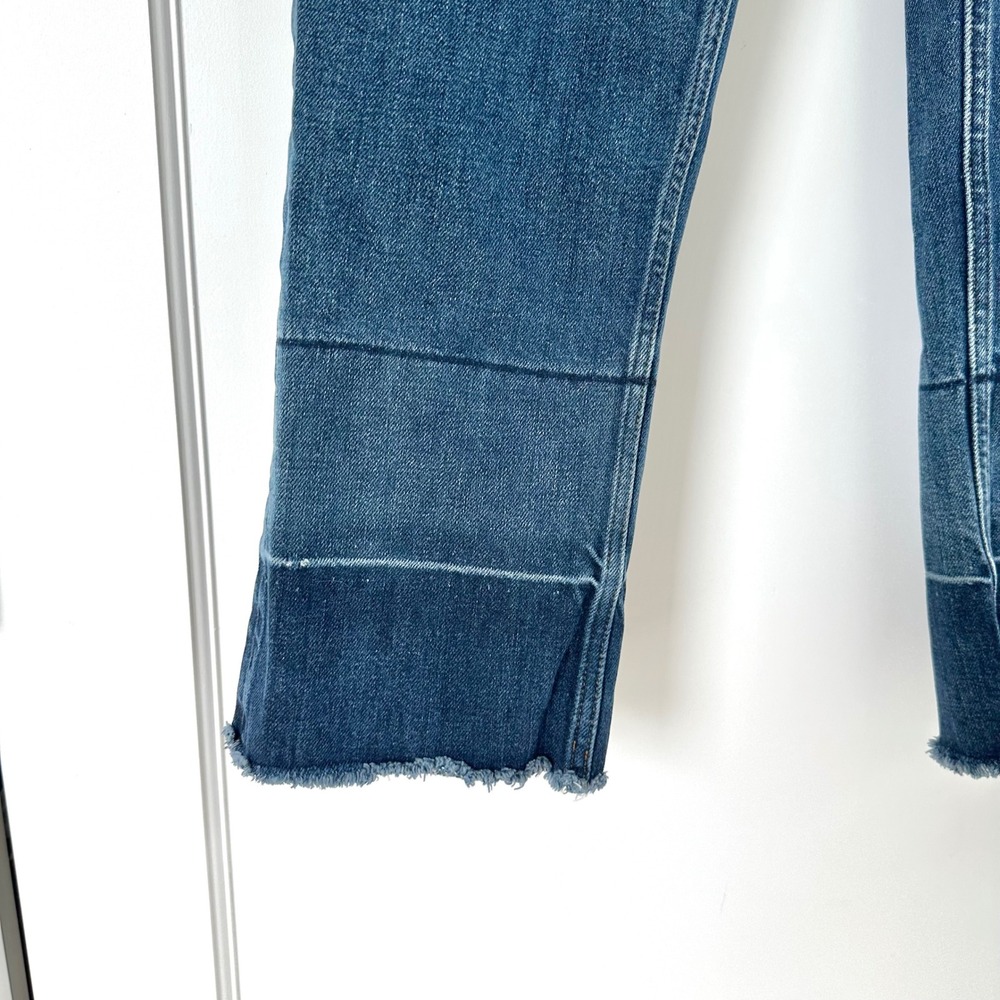 Everlane The Way High Jean Abyss Straight Leg Frayed Hem Denim Blue Women's‎  27 - Picture 11 of 16